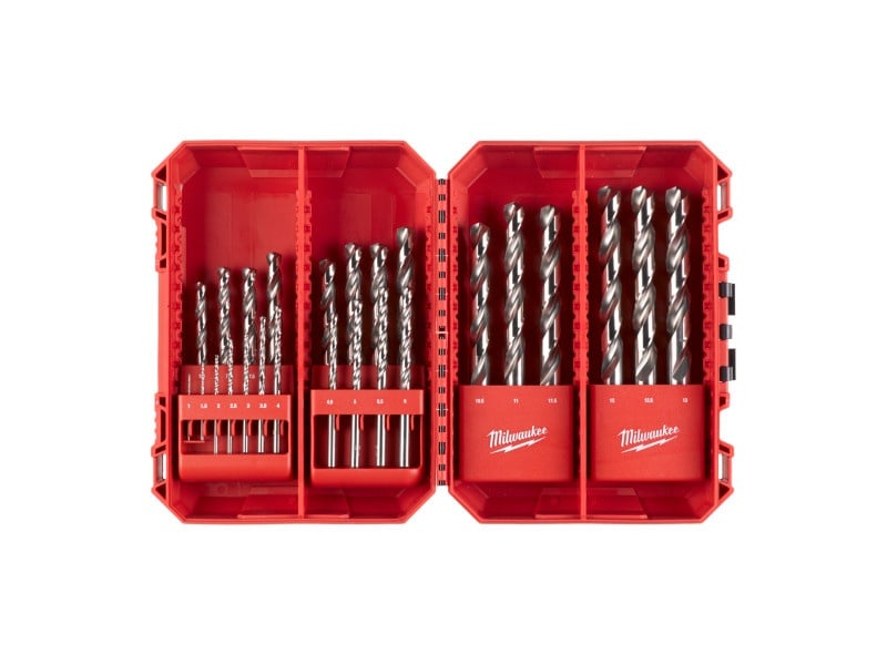 MILWAUKEE Set de burghie spiralate 25 piese 1-13 mm HSS-G