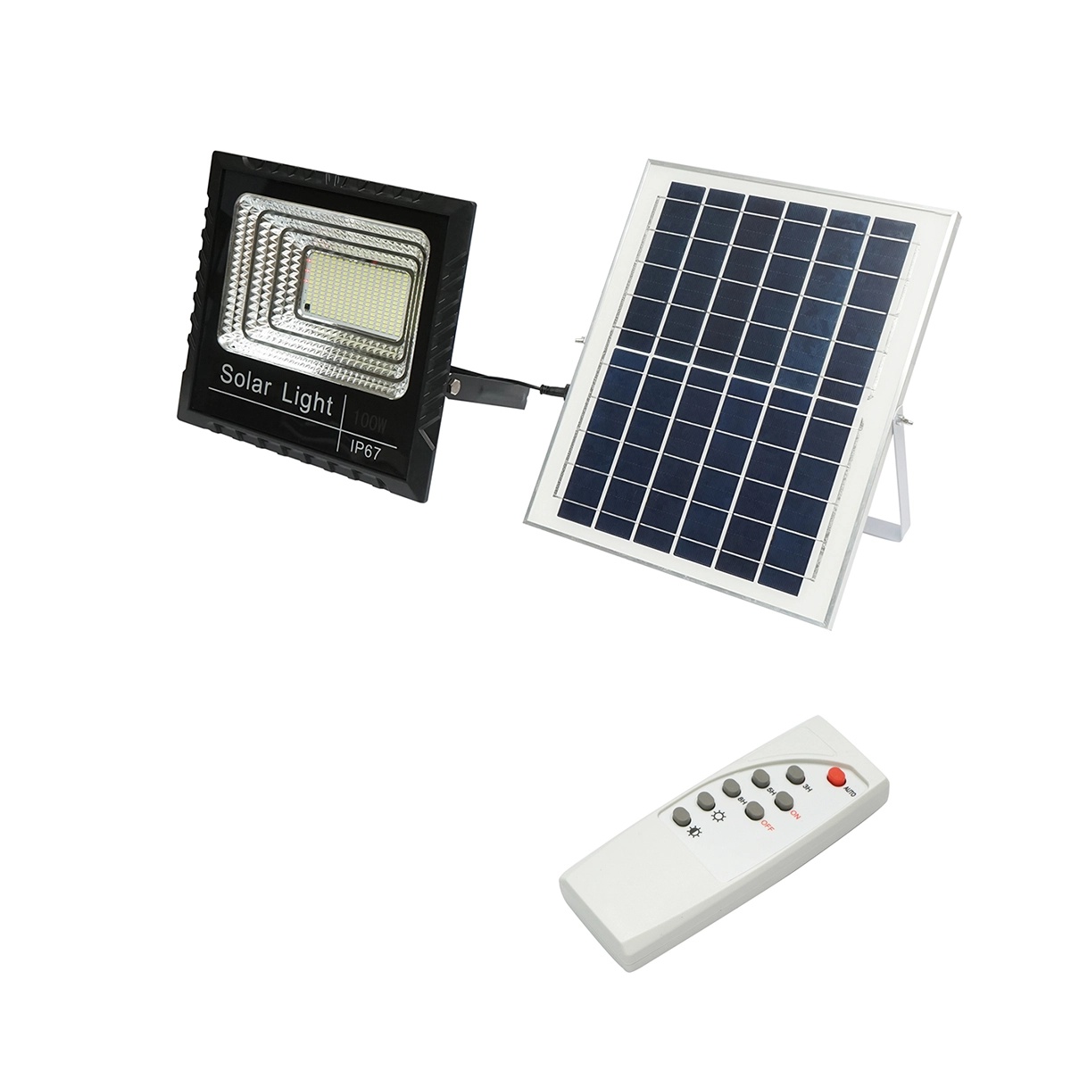 Proiector led de 100W cu panou solar 15W, baterie 1800mAh si telecomanda IP67, Cod: BK79605, Brand: BRECKNER GERMANY