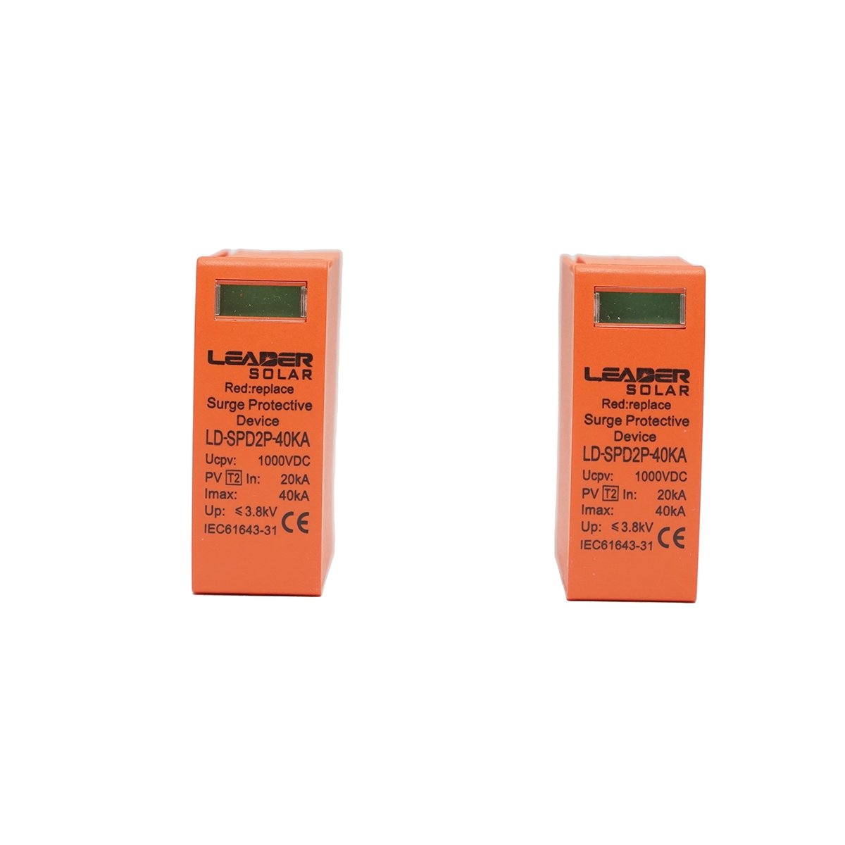 Set 2 cartuse pentru descarcator supratensiune DC SPD 2P-40KA 1000V, Cod: DISKP06, Brand: Leader