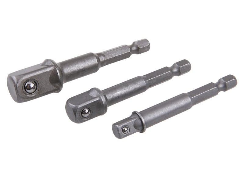 Set adaptor pentru mufe 3 piese 1/4" Hex -> 1/4", 3/8", 1/2" pătrat CrV