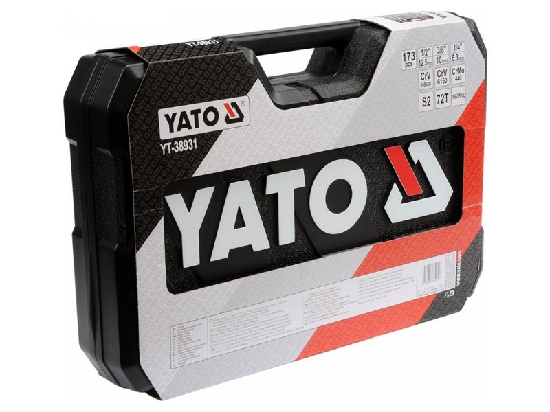 Set de mufe YATO 173 piese 1/4", 3/8", 1/2" CrV - 3 | YEO