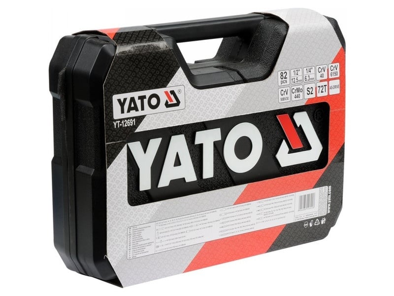 Set de prize YATO 82 piese 1/4", 1/2" CrV - 4 | YEO