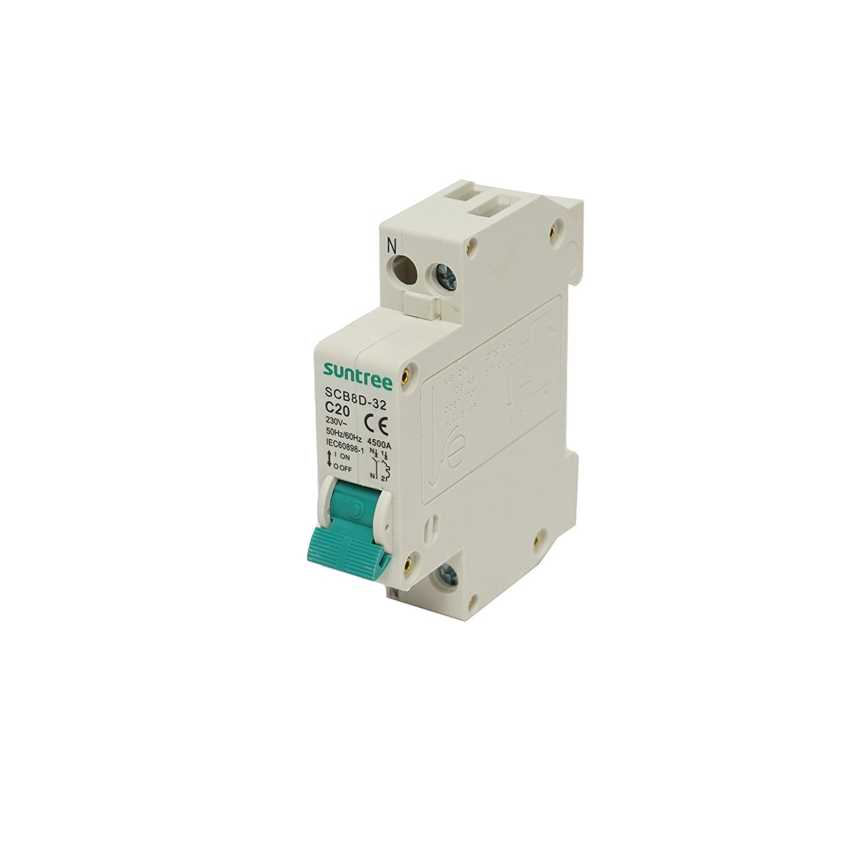 Siguranta automata bipolara 1P+N, 20A, 4.5kA, Cod: BK78977, Brand: SUNTREE - 2 | YEO