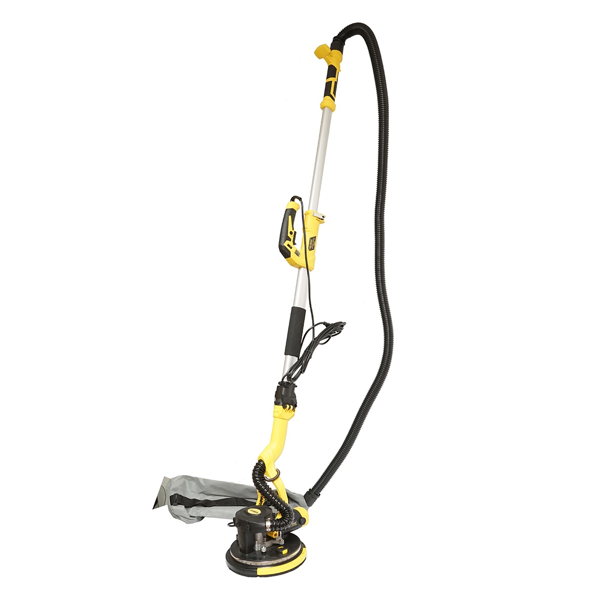 Slefuitor pereti si tavane cu aspirator si sac 880W, 220V, 5 trepte viteza 1000-2100 r/min, brat telescopic 125-180cm, capac iluminat 72 LED-uri, 6 discuri 225mm , Cod: DISPN21, Marca: CROWNMAN