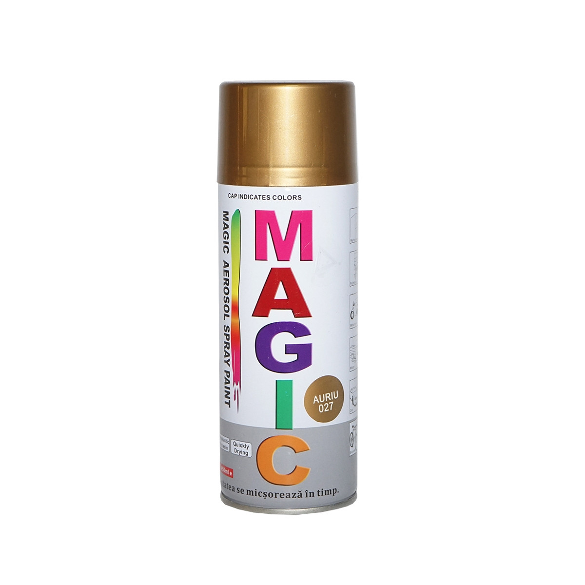 Spray vopsea Magic auriu metalizat 027 450 ml, Cod: FOX027, Brand: MAGIC