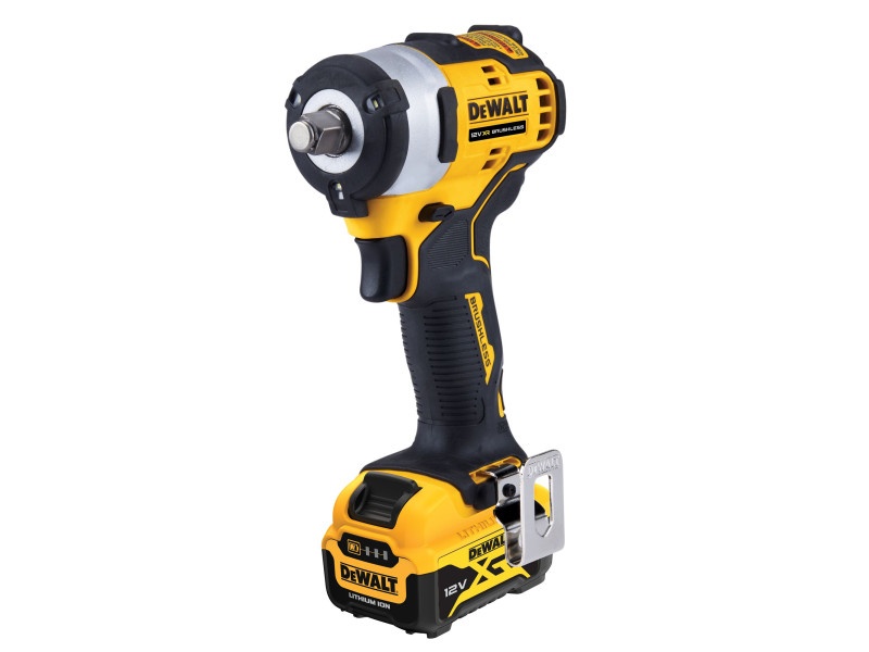 Șurubelniță cu impact DEWALT fără fir 12 V fără perie de carbon 1/2" 340 Nm (2 baterii de 5,0 Ah + încărcător)