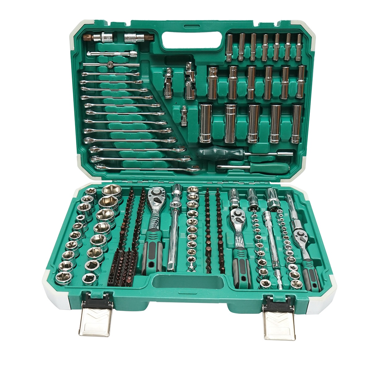 Trusa chei tubulare, hexagonale, priza adanca 4-32mm, chei fixe 8-19mm, biti, torx, hex, spline 218 piese , Cod: BK80658, Brand: BRECKNER GERMANY