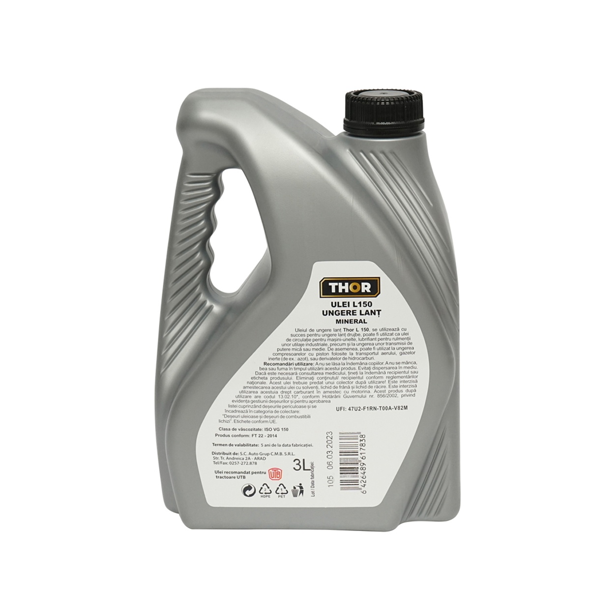 Ulei mineral pentru lant THOR L150 3L , Cod: UTBL150/3, Brand: THOR - 2 | YEO