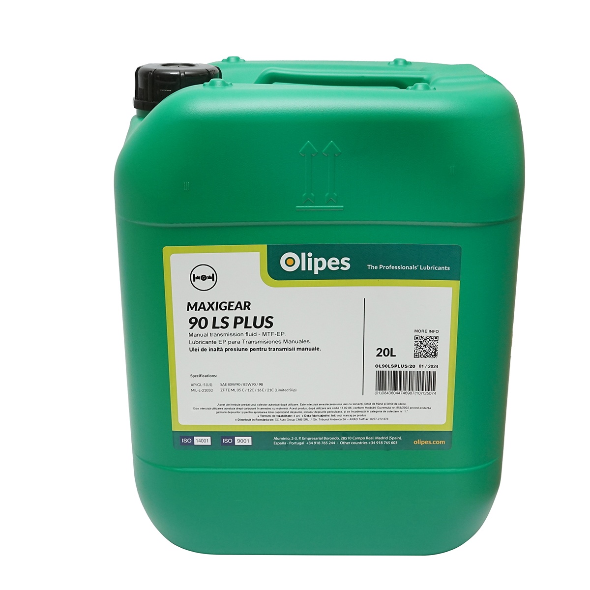 Ulei Olipes pentru transmisie manuala MAXIGEAR 90 LS PTF-LS 20L, Cod: OL90LSPLUS/20 , Brand: OLIPES