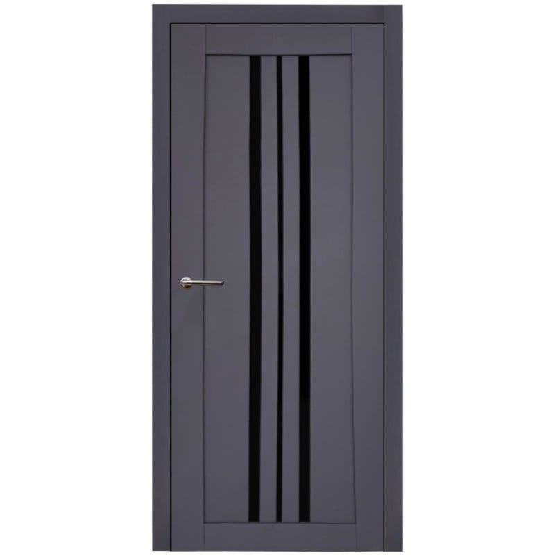 Usa interior, KD 12, lemn & mdf, 80x200cm, antracit mat, reversibila, KDoors
