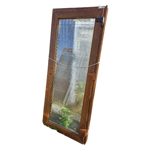 Usa, PVC & termopan, 90x200cm, maro, stejar auriu, dreapta, Kirchberger, 7cm, 6 camere, sticla mata