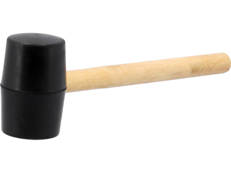 VOREL Ciocan de cauciuc 450 g mâner din lemn 55 mm - 1 | YEO