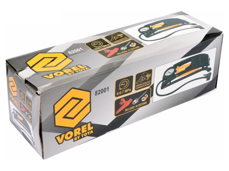 VOREL Pompă de picior cu manometru 0,7 MPa - 4 | YEO