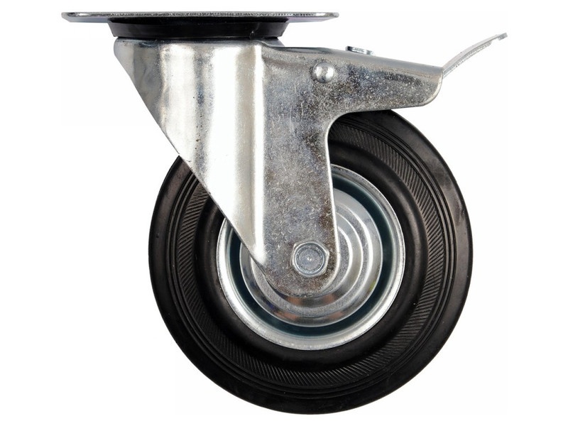 VOREL Roată industrială cu frână pivotantă 160 mm 130 kg