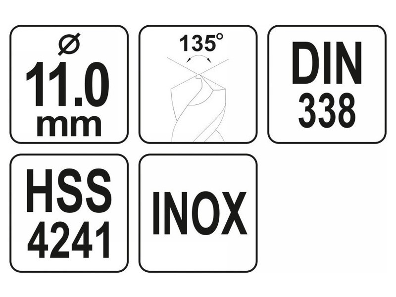 YATO Auger 11,0 x 142/95 mm inox HSS Premium
