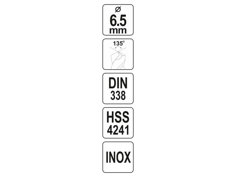 YATO Auger 6,5 x 100/63 mm inox HSS Premium