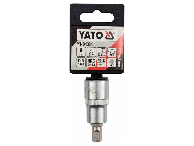 YATO Bit cheie tubulară Allen 1/2" 8 mm CrV - 2 | YEO