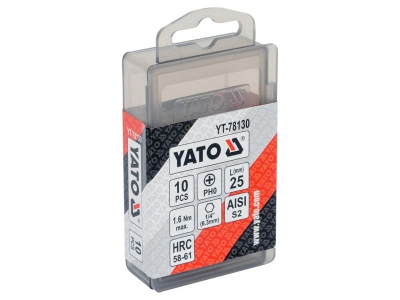 YATO Bithegy PH0 x 25 mm (10 buc) - 1 | YEO