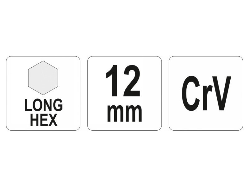 YATO Cheie Allen lungă 12,0 mm CrV - 1 | YEO
