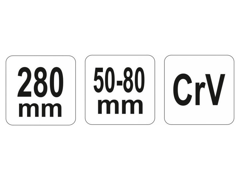 YATO Cheie cu cheie reglabilă 50-80 mm / 280 mm CrV