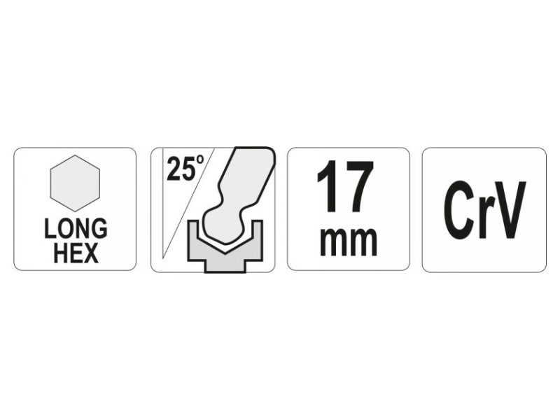 YATO Cheie hexagonală cu capăt sferic lung 17,0 mm CrV