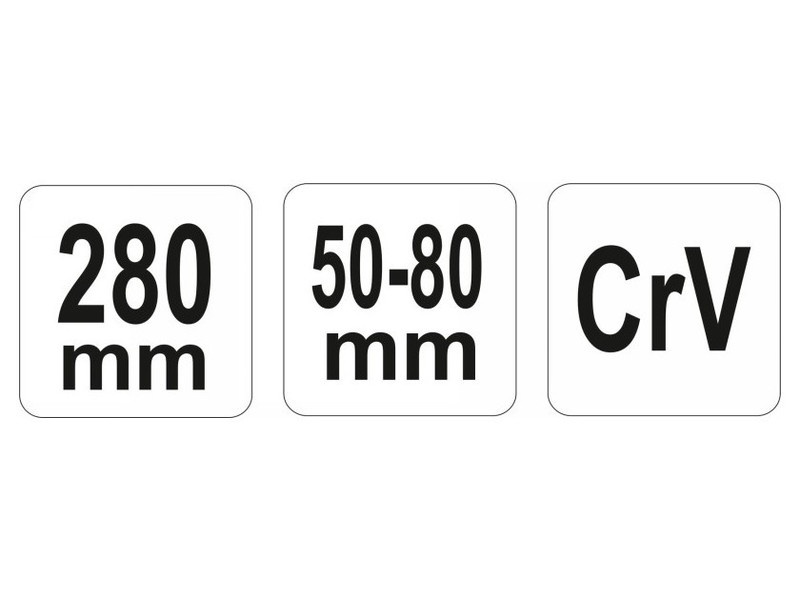 YATO Cheie reglabilă 50-80 mm / 280 mm CrV