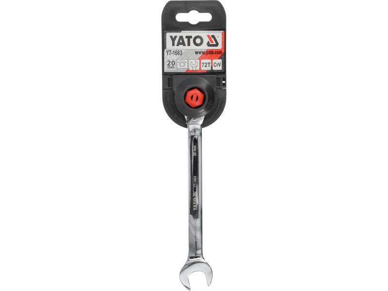 YATO Cheie stea cu clichet 20 mm / 245 mm 72T CrV - 4 | YEO