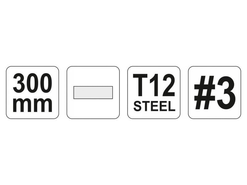 YATO Fișier plat 300 mm / #3 fin