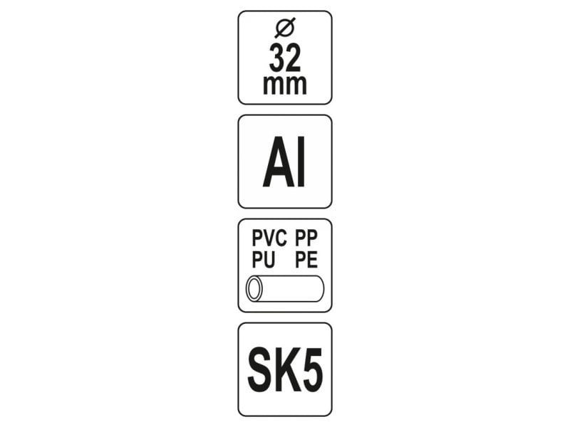 YATO Foarfece de tăiat țevi PVC 32 mm V-cut