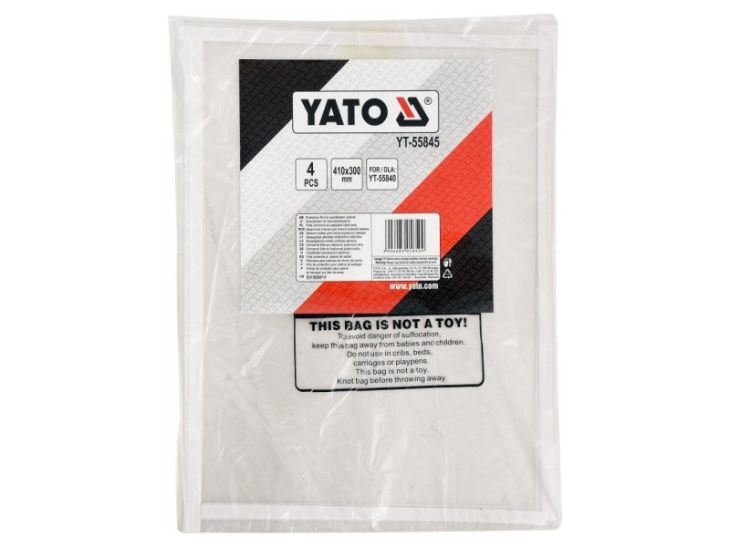 YATO Folie protectoare 410 x 300 mm pentru cabina de sablare YT-55840 (4 buc) - 1 | YEO