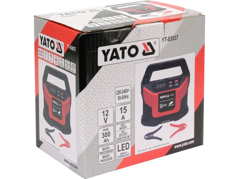 YATO Încărcător de baterii 12 V / 20 A / max. 300 Ah