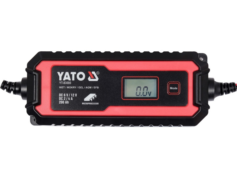 YATO Încărcător de baterii 6/12 V 2/4 A max. 200 Ah Afișaj LCD - 1 | YEO