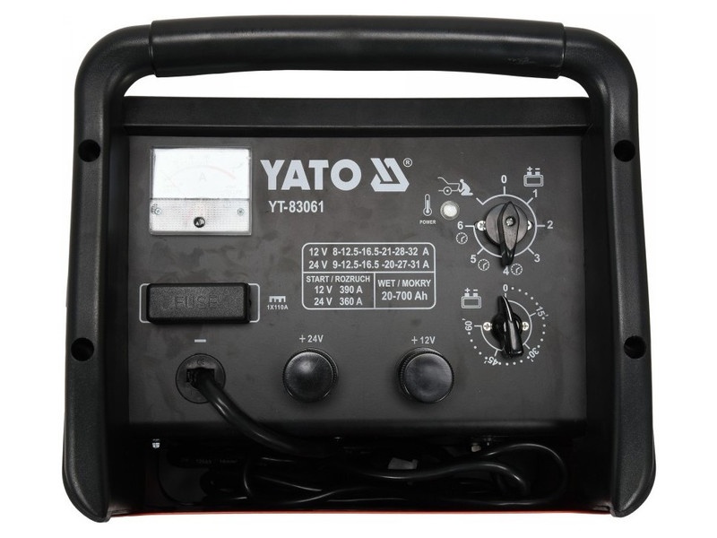 YATO Încărcător de baterii-starter 12-24 V / 360 A / 20-700 Ah - 1 | YEO