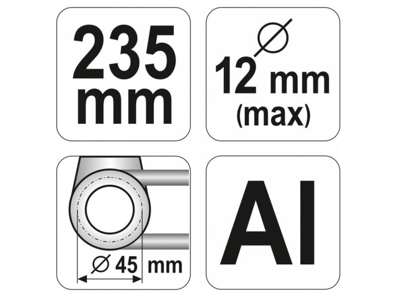 YATO îndoire furtun de frână 235 mm max 12 mm