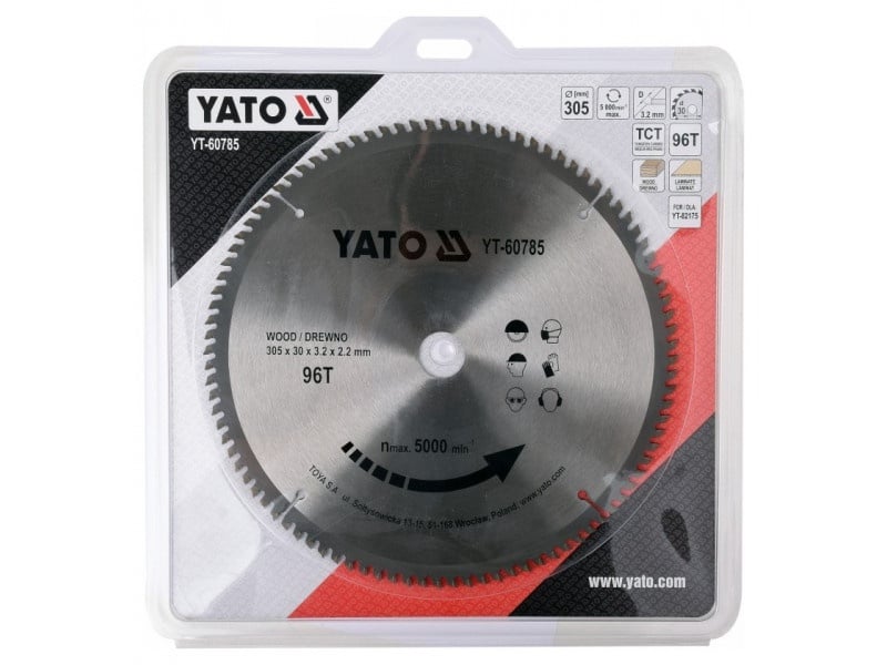 YATO Lamă de ferăstrău pentru lemn 305 x 30 x 2,2 mm / 96T - 1 | YEO