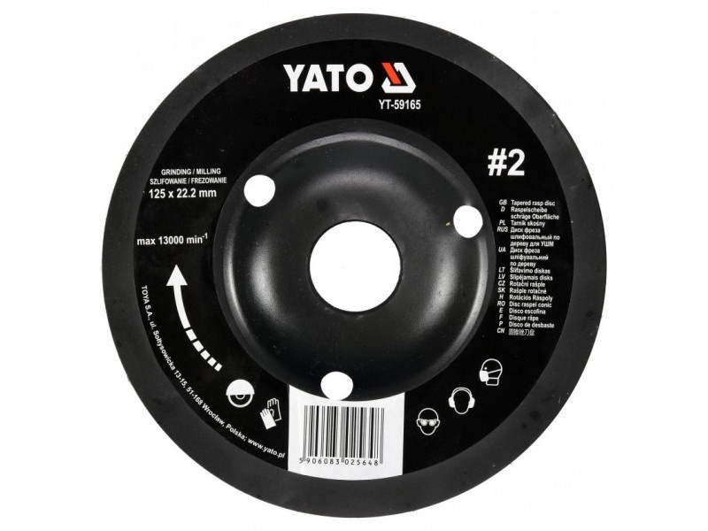 YATO Mace disc mediu #2 125 x 22,2 mm