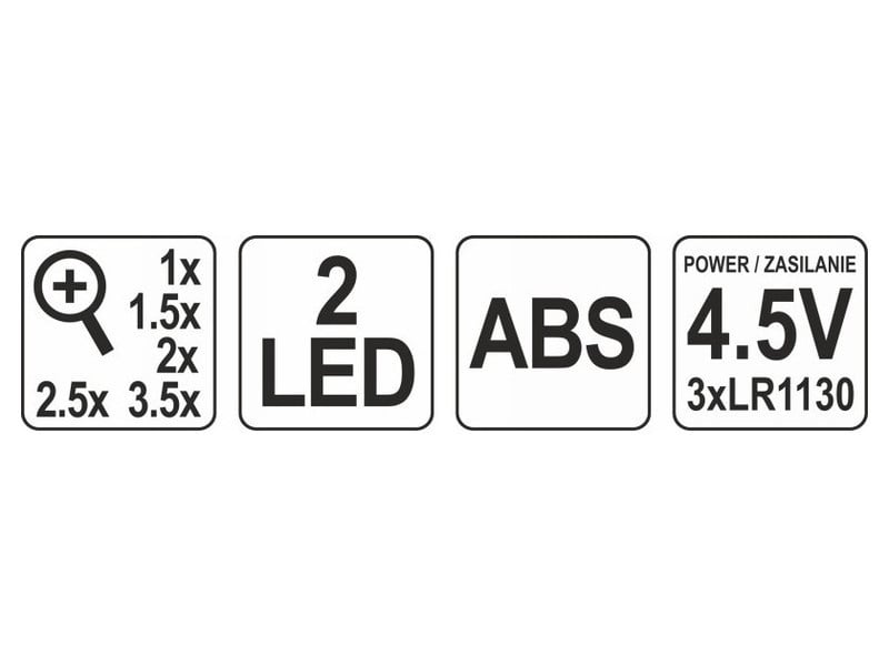 YATO Mărire cu bandă pentru cap cu lumină LED 1 x - 3,5 x