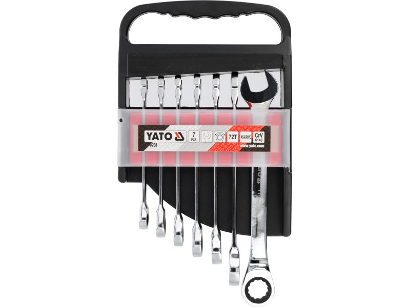 YATO set cheie stea cu clichet 7 piese (10-19 mm) CrV - 3 | YEO