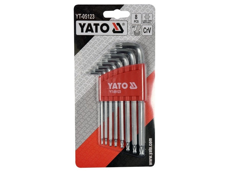 YATO Set de chei Torx cu capăt sferic 8 piese T9-T40 CrV - 1 | YEO