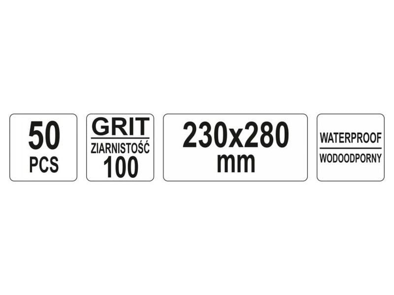 YATO Șmirghel impermeabil A4 230 x 280 mm P100 - 2 | YEO