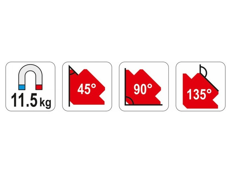 YATO Suport pentru piese de sudură magnet 82 x 120 x 13 mm/11,5 kg - 2 | YEO