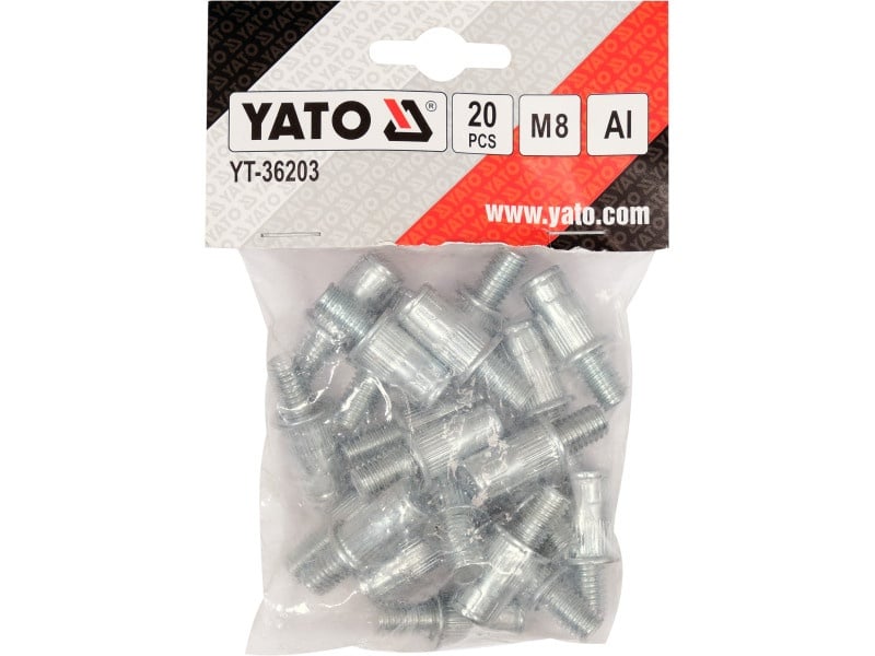 YATO Șurub M8 aluminiu (20 buc)