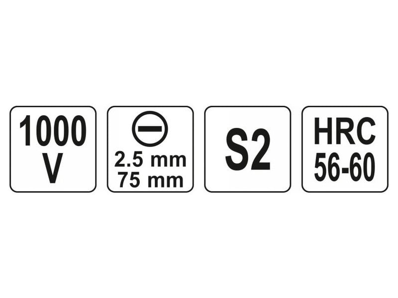 YATO Șurubelniță 2,5 x 75 mm izolată până la 1000 V