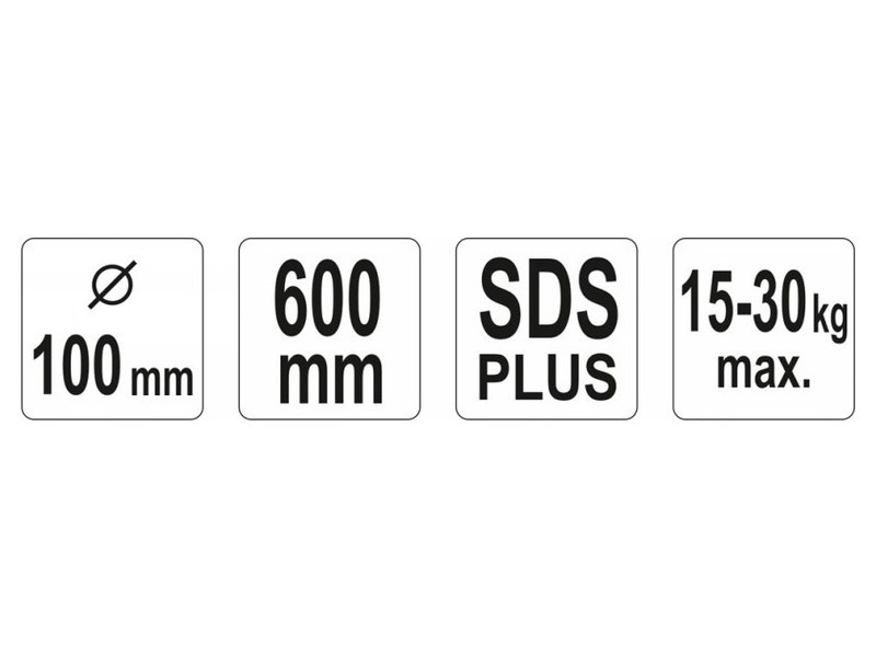 YATO Tijă de amestecare (vopsea) 100 x 600 mm SDS-Plus - 2 | YEO