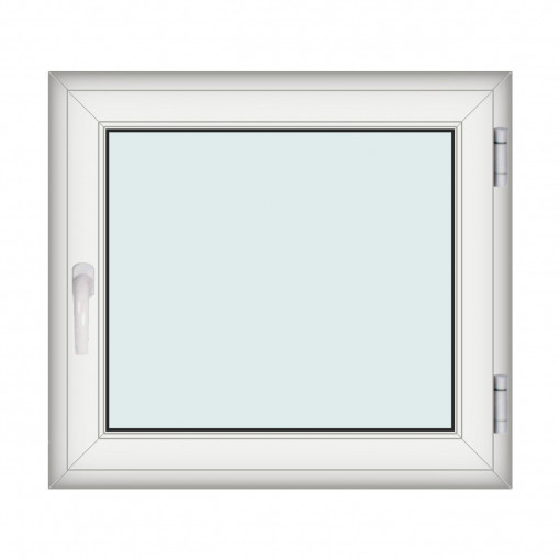 Fereastra 100x90cm, 1 canat, alb, dreapta si rabatare, Klass, 7cm, 6 camere, 2 garnituri