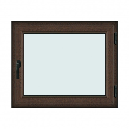 Fereastra 110x90cm, 1 canat, wenge (tabac), dreapta si rabatare, Klass, 7cm, 6 camere, 2 garnituri