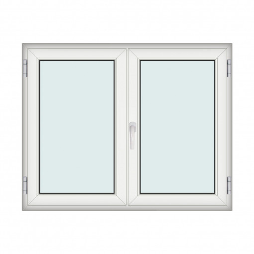 Fereastra 158x125cm, 2 canate, 2 deschideri, cu montant mobil, alb, WDS