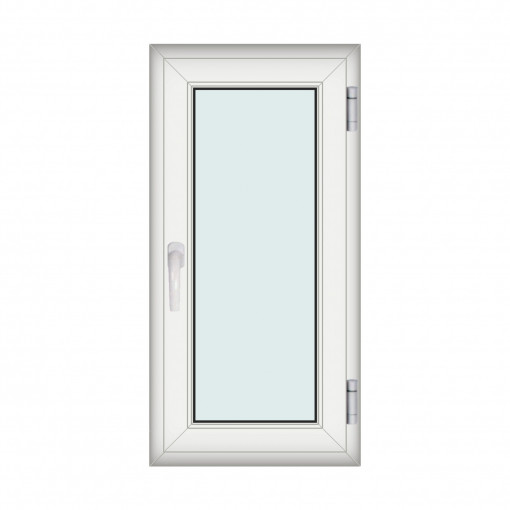Fereastra 60x120cm, 1 canat, alb, dreapta si rabatare, Klass, 7cm, 6 camere, 2 garnituri