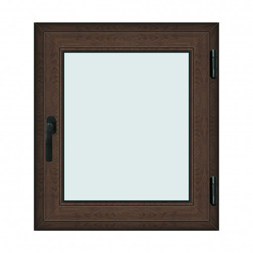 Fereastra 80x90cm, 1 canat, wenge (tabac), dreapta si rabatare, Klass, 7cm, 6 camere, 2 garnituri