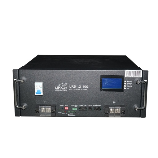 Baterie stocare cu litiu 5.12KW LifePo4 51.2V, 100Ah cu BMS, display LCD, protectie temperatura, conexiune in paralel Leoch Battery , Cod: DISTM92,
